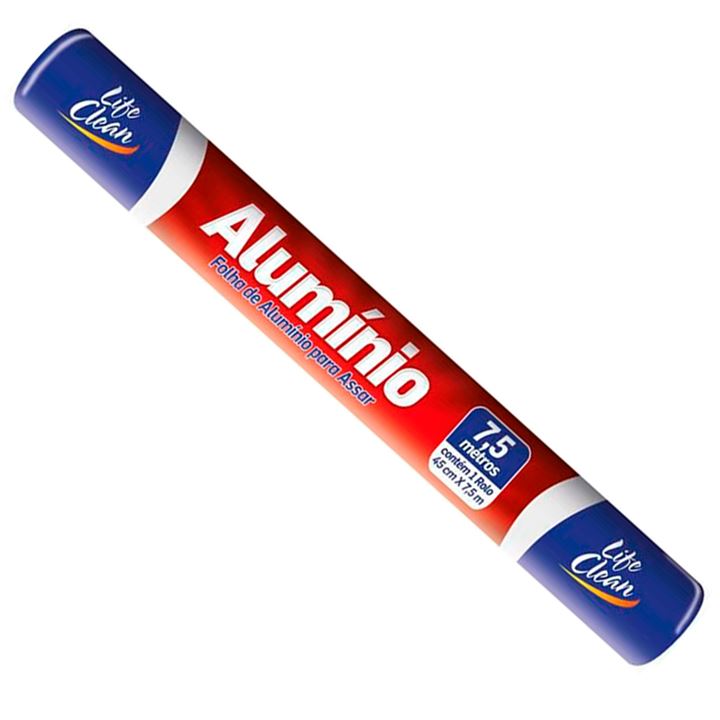 PAPEL ALUMÍNIO LIFE CLEAN 45CMX7,5M - UN